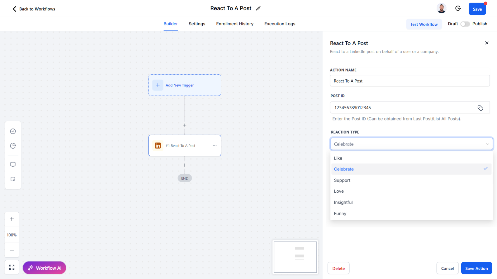 React To A Post